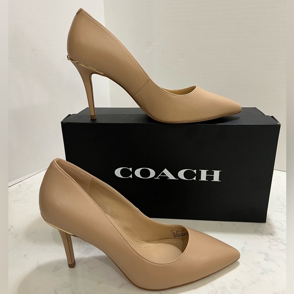 Coach Shoes - Coach Tan Stiletto Heels Pointed Toe
